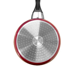 MEYER COOKING FOR ME 8"/20CM OPEN DEEP FRYPAN W/SPOUTS, LOLLIPOP RED (12681-T)