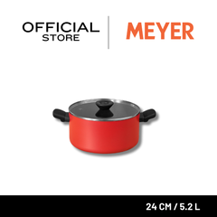 MEYER Bauhaus Induction หม้อตุ๋น 24 ซม./5.2 ลิตร พร้อมฝา Dutch oven/Casserole (14202-TE12)
