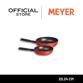 MEYER Bauhaus Induction Twin Pack 20, 24 CM Skillet set (14209-TE12)