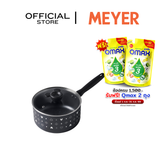 DISNEY MONOCHROME หม้อมีด้ามจับ MEYER ขนาด 20 ซม. / 2.8 ลิตร พร้อมฝาแก้ว Saucepan ลายมิคกี้ เมาส์ ลิขสิทธิ์แท้ (18236-T)