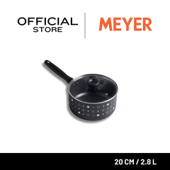 DISNEY MONOCHROME หม้อมีด้ามจับ MEYER ขนาด 20 ซม. / 2.8 ลิตร พร้อมฝาแก้ว Saucepan ลายมิคกี้ เมาส์ ลิขสิทธิ์แท้ (18236-T)