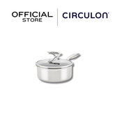 CIRCULON SteelShield C-Series หม้อมีด้ามจับสแตนเลสสตีล clad tri-ply ขนาด 18 ซม./1.9 ลิตร พร้อมฝาแก้ว Saucepan (30014-T)