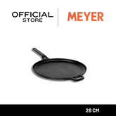 MEYER CAST IRON กระทะเครปเหล็กหล่อ 28CM FLAT TAWA (47610-C)