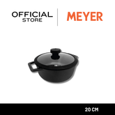 MEYER CAST IRON หม้อเหล็กหล่อ ขนาด 20 ซม. SAUTEUSE WITH GLASS LID (48240-C)