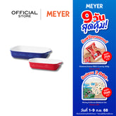 MEYER X DISNEY BON VOYAGE ชุดเซ็ตถาดอบเซรามิก 2 ชิ้น สีน้ำเงิน-แดง ลายมิคกี้เมาส์ ลิขสิทธิ์แท้ Ceramic Baker Set(48938-C)