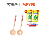 MEYER DISNEY EARTHEN ชุดทัพพีไม้ยางพาราคู่ ด้ามสี ความยาวรวม ขนาด 30 เซนติเมตร (49219-C)