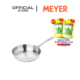MEYER WHITE STEEL กระทะสแตนเลส ทรงตื้น 28 ซม. / 11 นิ้ว (71507-T)
