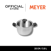 MEYER LUNA หม้อสแตนเลส ขนาด 20 ซม./ 3.8 ลิตร พร้อมฝาแก้ว (71796-T)