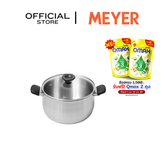 MEYER LUNA หม้อสแตนเลส ขนาด 20 ซม./ 3.8 ลิตร พร้อมฝาแก้ว (71796-T)