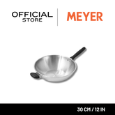 MEYER LUNA กระทะสแตนเลส ทรงลึก กระทะทรงจีน 30 ซม. /12 นิ้ว (71806-T)