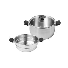 MEYER LUNA SS เครื่องครัวสเตนเลส สตีลซึ่งนึ่ง 24 cm. มีซึ้งขายแยก ใช้ได้กับทุกเตา