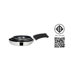 MEYER KITCHEN HACKS ชุดกระทะทอดสแตนเลสทรงแบน 3 ชื้น FRYPAN (78310-T)