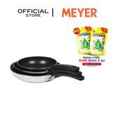 MEYER KITCHEN HACKS ชุดกระทะทอดสแตนเลสทรงแบน 3 ชื้น FRYPAN (78310-T)