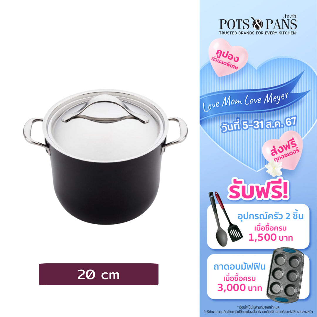 Anolon Nouvelle Copper Luxe Onyx หม้อต้ม 20 ซม สีดำ Saucepot –  PotsandPans.in.th