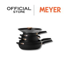 MEYER Accent Hard-Anodized ชุดเครื่องครัวสีดำ 6 ชิ้น Set (81214-T)