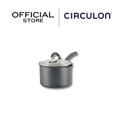 CIRCULON A1-SERIES เครื่องครัวอลูมิเนียมเคลือบผิวลื่น - หม้อด้าม ขนาด18ซม./2.8 ลิตร พร้อมฝาแก้ว (81833-T)