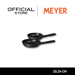 MEYER MIDNIGHT ชุดกระทะ hard-anodize ขนาด 20, 24 ซม. จับคู่ 2 ชิ้น Frypan set (85084-TE12)