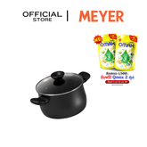 MEYER MIDNIGHT หม้อต้ม 2 หู ขนาด 20 ซม./3.8 ลิตร พร้อมฝา Stockpot (85096-TE12)