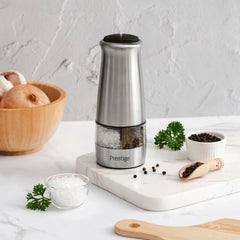 PRESTIGE ELECTRIC CERAMIC SPICE GRINDER, 2 COMPARTMENTS เครื่องบดเกลือและพริกไทยแบบ 2 หัว ขนาด 50 มิลลิลิตร ( 50674-C)