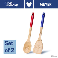 MEYER X DISNEY BON VOYAGE ชุดตะหลิวกับทัพพีไม้ยางพารา 2 ชิ้น ด้ามสีน้ำเงิน-แดง ลายมิคกี้เมาส์ ลิขสิทธิ์(48865-C )