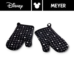 DISNEY MONOCHROME ชุดเซ็ตถุงมือจับของร้อน ลายมิคกี้ เมาส์ ลิขสิทธิ์แท้ สีดำ Oven glove set (Charcoal version) (48950-C)