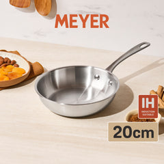 frypan - Meyer - stainless-steel, bestselling, bigsale, Meyer - white-steel, payday, Special Sale - MEYER white steel กระทะสแตนเลส ขนาด 20 ซม. | PotsandPans