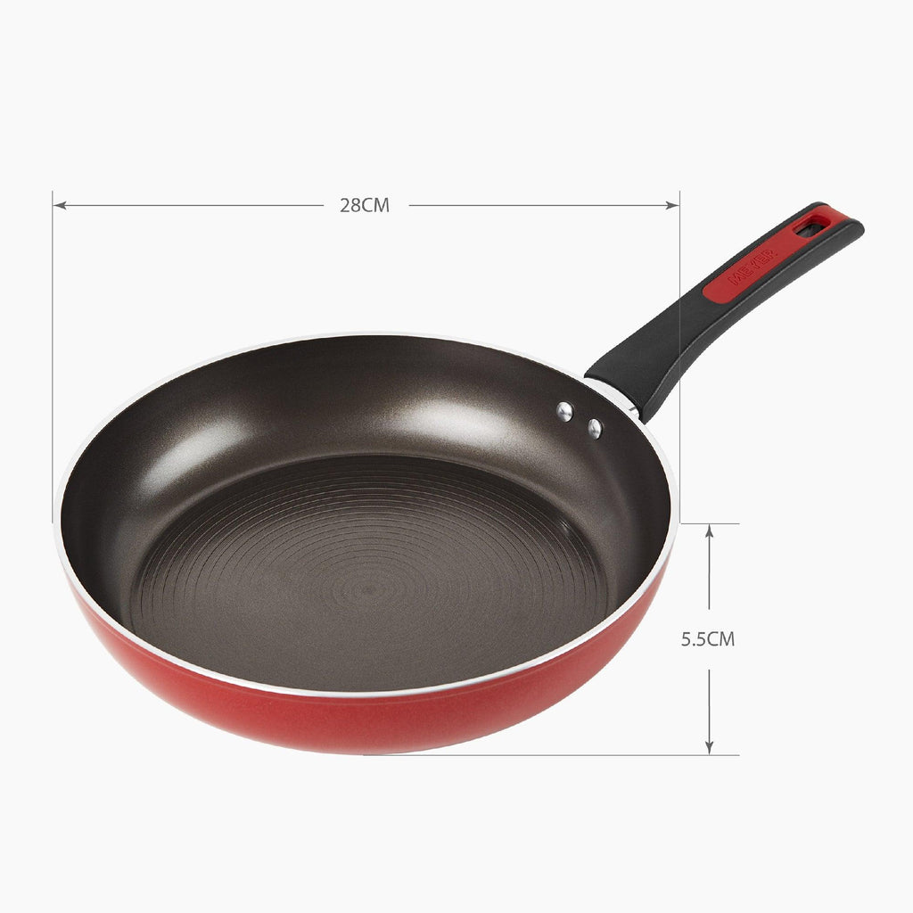 M&M-Meyer Pre-Seasoned Non-stick Cast Iron Deep Kadai with glass