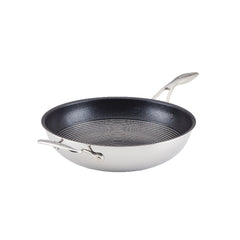 CIRCULON SteelShield C-Series กระทะผัดสแตนเลสสตีล Clad Tri-ply มีหูช่วยจับ 32 ซม. Stirfry (30052-T)