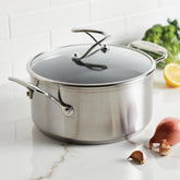 Pots - Circulon - SAUCEPOT, SteelShiel S-Series, SteelShield - CIRCULON SteelShield S-Series หม้อต้มสแตนเลสสตีลเคลือบผิวลื่น 2 หู ขนาด 22 ซม./3.8 ลิตร พร้อมฝาแก้ว Saucepot (70053-T) - PotsandPans.in.th