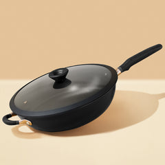 MEYER Accent Hard-Anodized กระทะผัดมีหูจับ 32 ซม. Stirfry (81210-T)