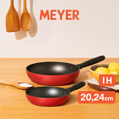 MEYER Bauhaus Induction ชุดกระทะทอดทรงตื้น 2 ชิ้น ขนาด 20, 24 ซม. Frypan set