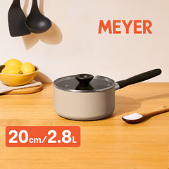 MEYER Bauhaus หม้อมีด้ามจับ ขนาด 20 ซม./2.8 ลิตร พร้อมฝา Saucepan (13764-TE12)