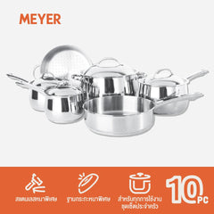 Cookware Set - Meyer - bestselling, bigsale, Carnival, Cookware Set, Meyer - Bella Classico, payday, SET, SPECIAL SALE - MEYER BELLA CLASSICO ชุดเครื่องครัวสแตนเลส 10 ชิ้น SET (73291-T) - PotsandPans.in.th