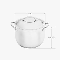 Pots - Meyer - bigsale, MayDay, Meyer - Bella Classico, payday, Special Sale, Stockpot - MEYER BELLA CLASSICO หม้อต้มสแตนเลส ขนาด 8 ลิตร / 24 ซม. STOCKPOT (73288-T) - PotsandPans.in.th
