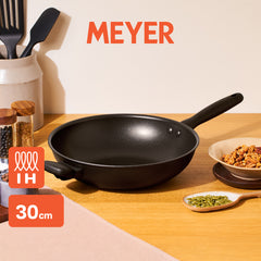 MEYER MIDNIGHT กระทะผัดทรงลึก hard-anodize ขนาด 30 ซม. Stirfry (85079-TE12) เคลือบผิวลื่น แข็งแรง ทนทาน