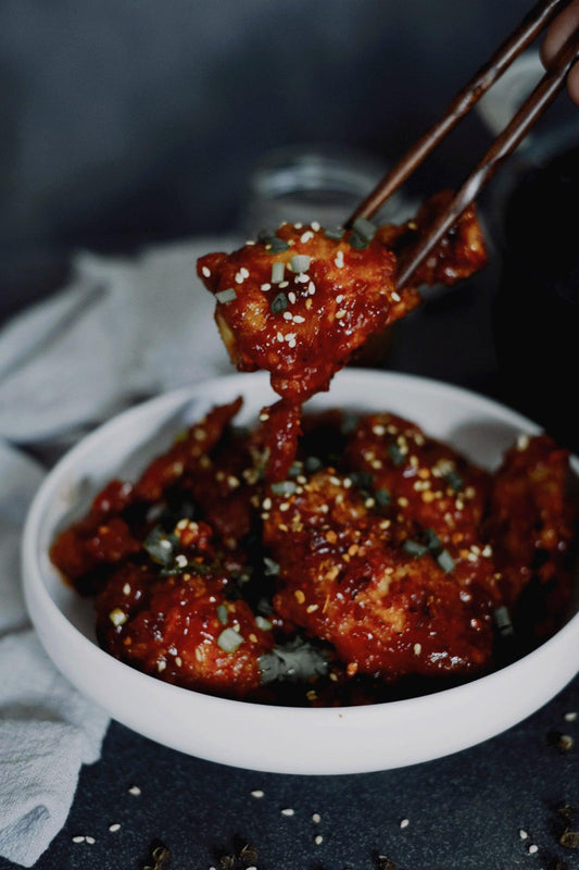 chicken wings with korean spicy sauce