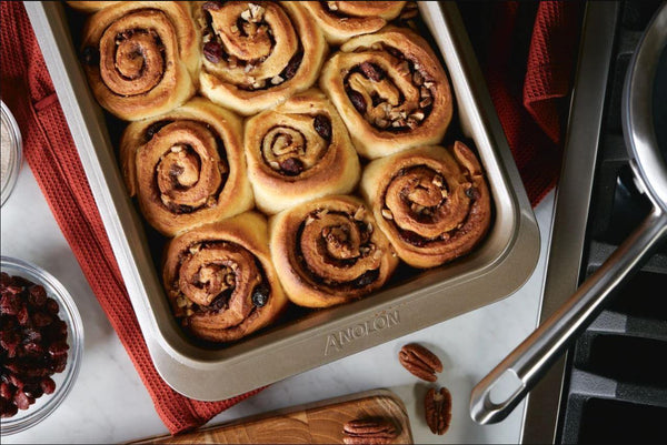 cinnamon rolls with cranberry and pecan