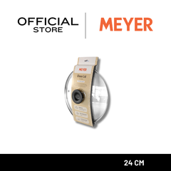 MEYER 24CM/9.5" GLASS LID WITH RZ KNOB (12356-C)