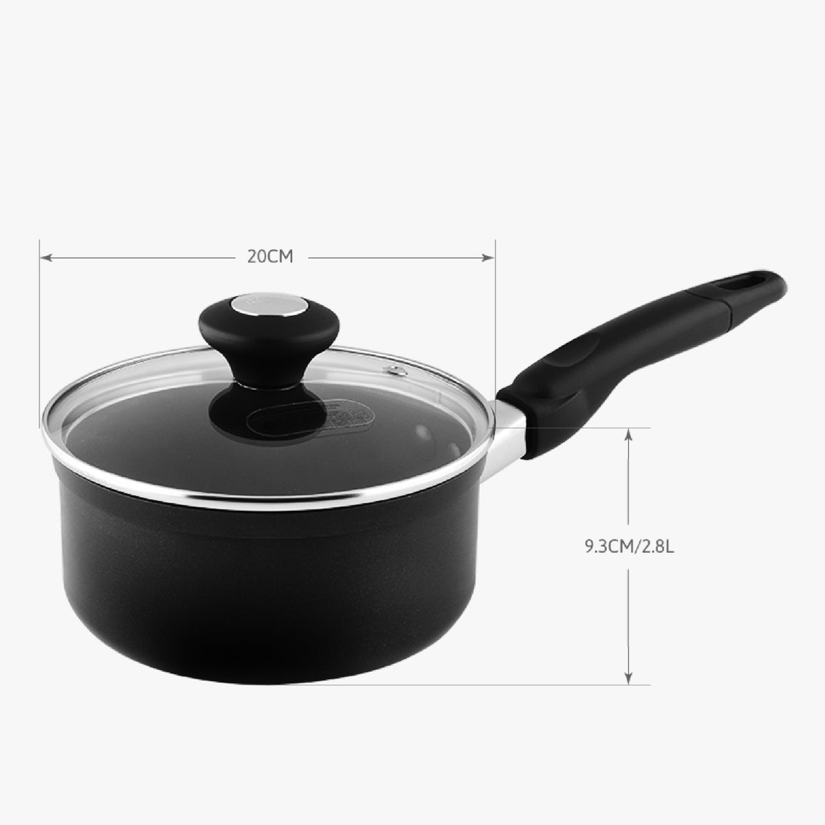 MEYER COOK 'N LOOK INDUCTION 20cm / 2.8L หม้อด้าม หม้อเคลือบ หม้อทำอาหาร มีฝาปิด(18886-C)