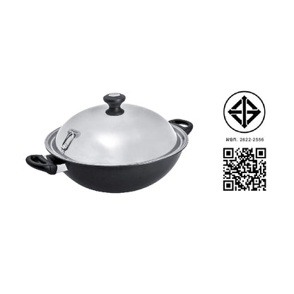 MEYER COOK 'N LOOK INDUCTION กระทะทรงจีน ขนาด 36 ซม. พร้อมฝาสแตนเลส WOK (18896-C)