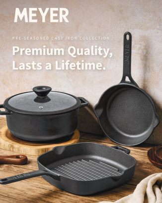 MEYER CAST IRON 20CM SKILLET WITH SINGLE HANDLE (48121-C)