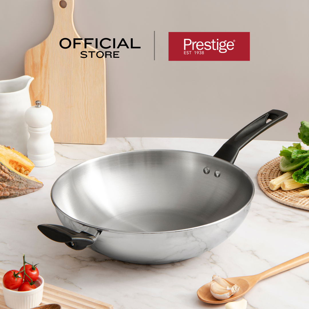 PRESTIGE Made To Last กระทะสแตนเลสทรงลึก ขนาด 30 ซม./ 12 นิ้ว (71208-T)