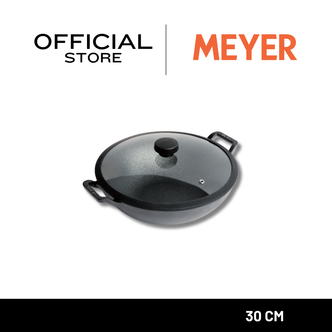 MEYER CAST IRON 30CM KADAI (48186-C)