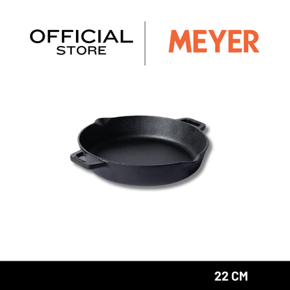 MEYER CAST IRON PRE-SEASONED CAST IRON 22CM TWO SIDE HANDLE SKILLET (48447-C)