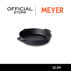 MEYER CAST IRON PRE-SEASONED CAST IRON 22CM TWO SIDE HANDLE SKILLET (48447-C)