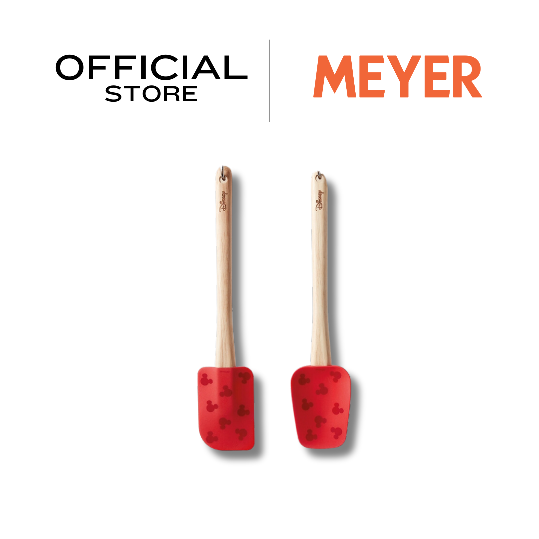 MEYER BAKE WITH MICKEY SPATULA & SPOONULA SET ชุดไม้พายคู่ซิลิโคน ด้ามไม้ (48925-C)