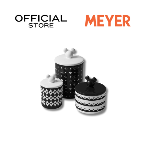 DISNEY MONOCHROME ชุดเซ็ตเซรามิก ลายมิคกี้ เมาส์ ลิขสิทธิ์แท้ 3 ชิ้น Ceramic set (48945-C)