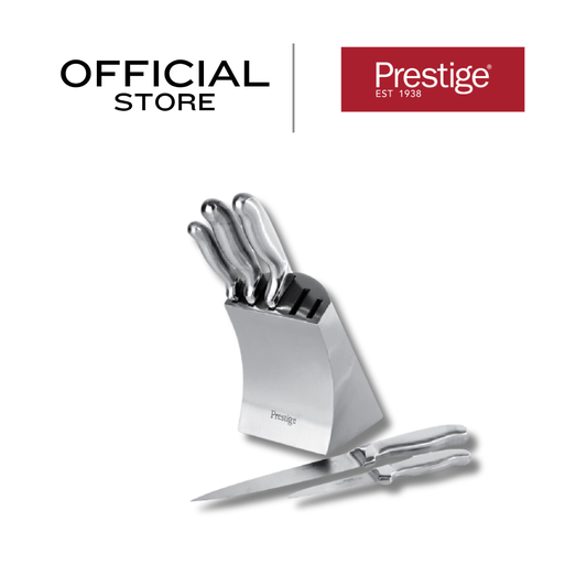 PRESTIGE COOK'S KNIVES 5 PIECE SS KNIFE BLOCK SET (50417-C)