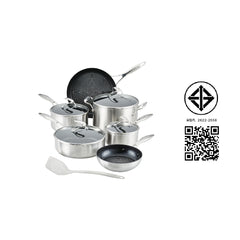 CIRCULON SteelShield S-Series เครื่องครัวสแตนเลสสตีลเคลือบผิวลื่น ชุด 10 ชิ้น Set (70051-T)