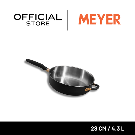 MEYER Accent Stainless Steel 28CM/4.3L Open Saute W/HH (70616-T)